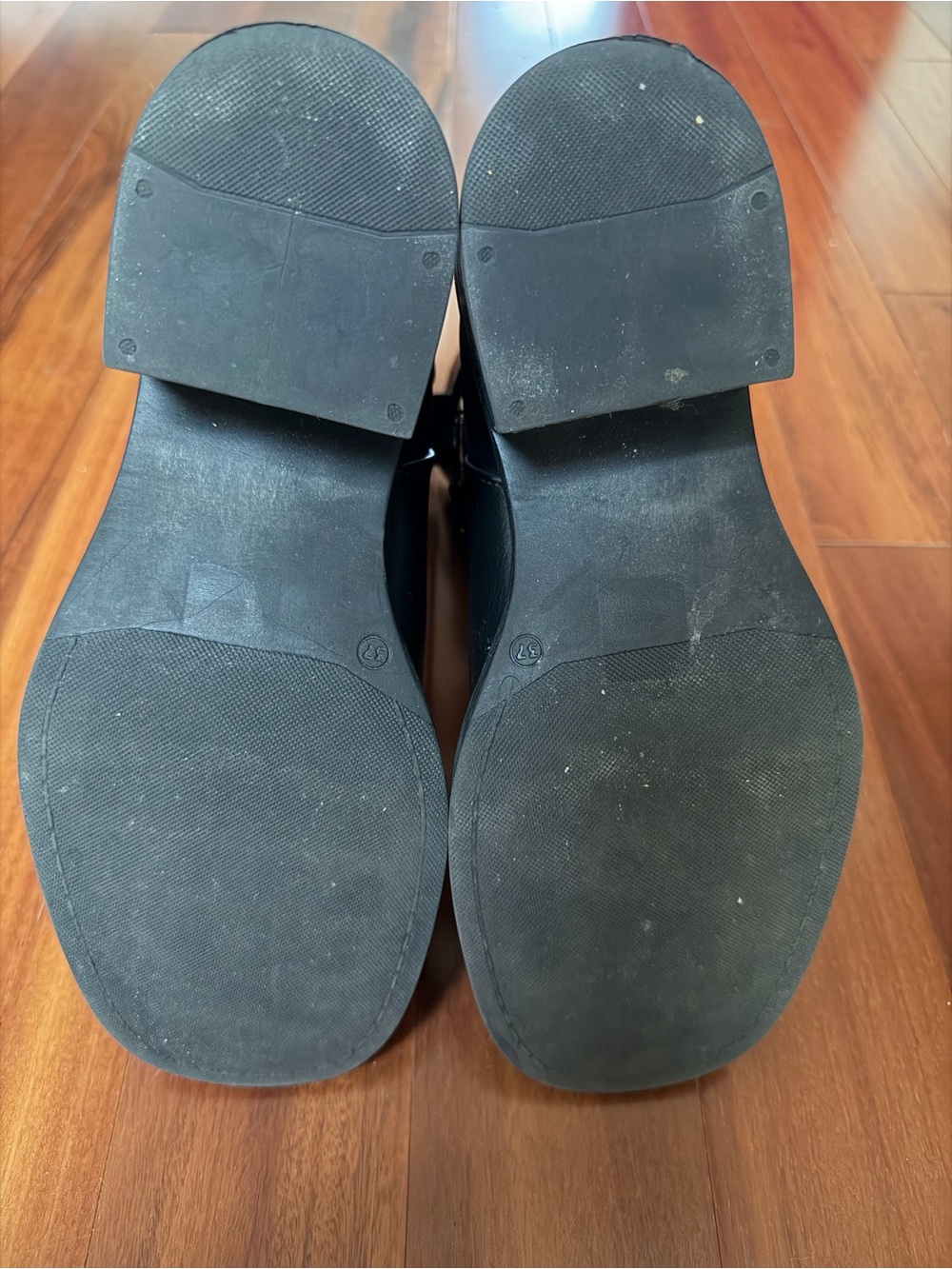 Anthropologie Leather Moto Boots size 37, 7 (fits 38, 7.5) - Picture 3 of 8